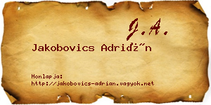 Jakobovics Adrián névjegykártya